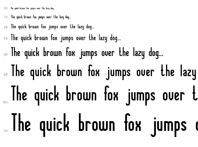 Knowledge Power font waterfall